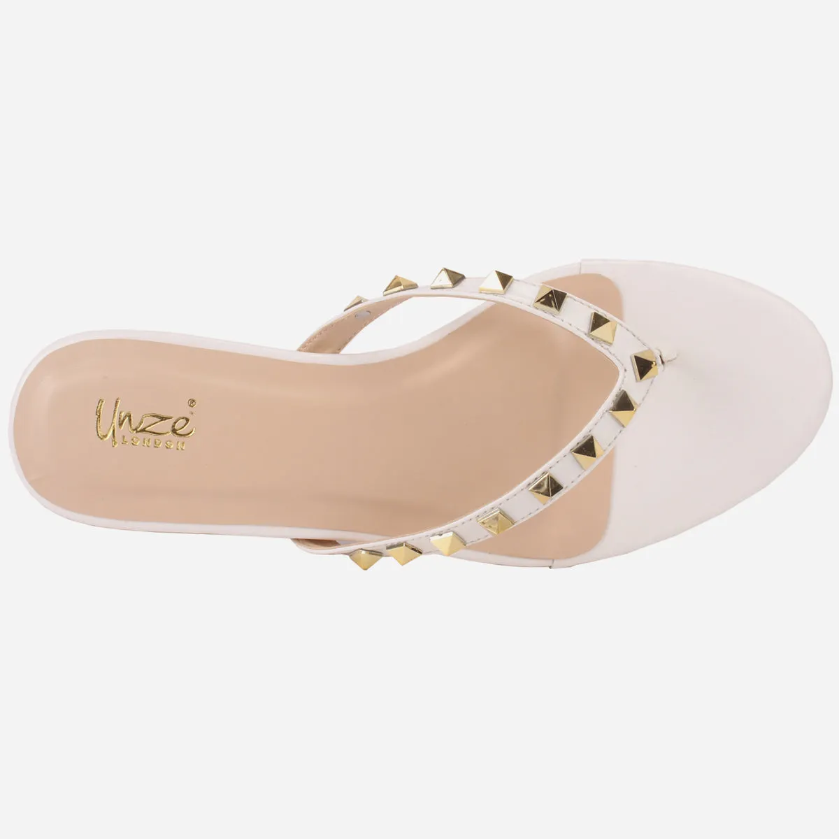 Womens "LEILI" Stud Detailing Summer Slippers