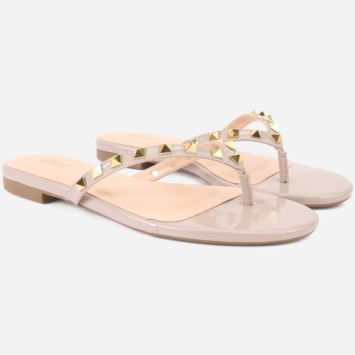 Womens "LEILI" Stud Detailing Summer Slippers
