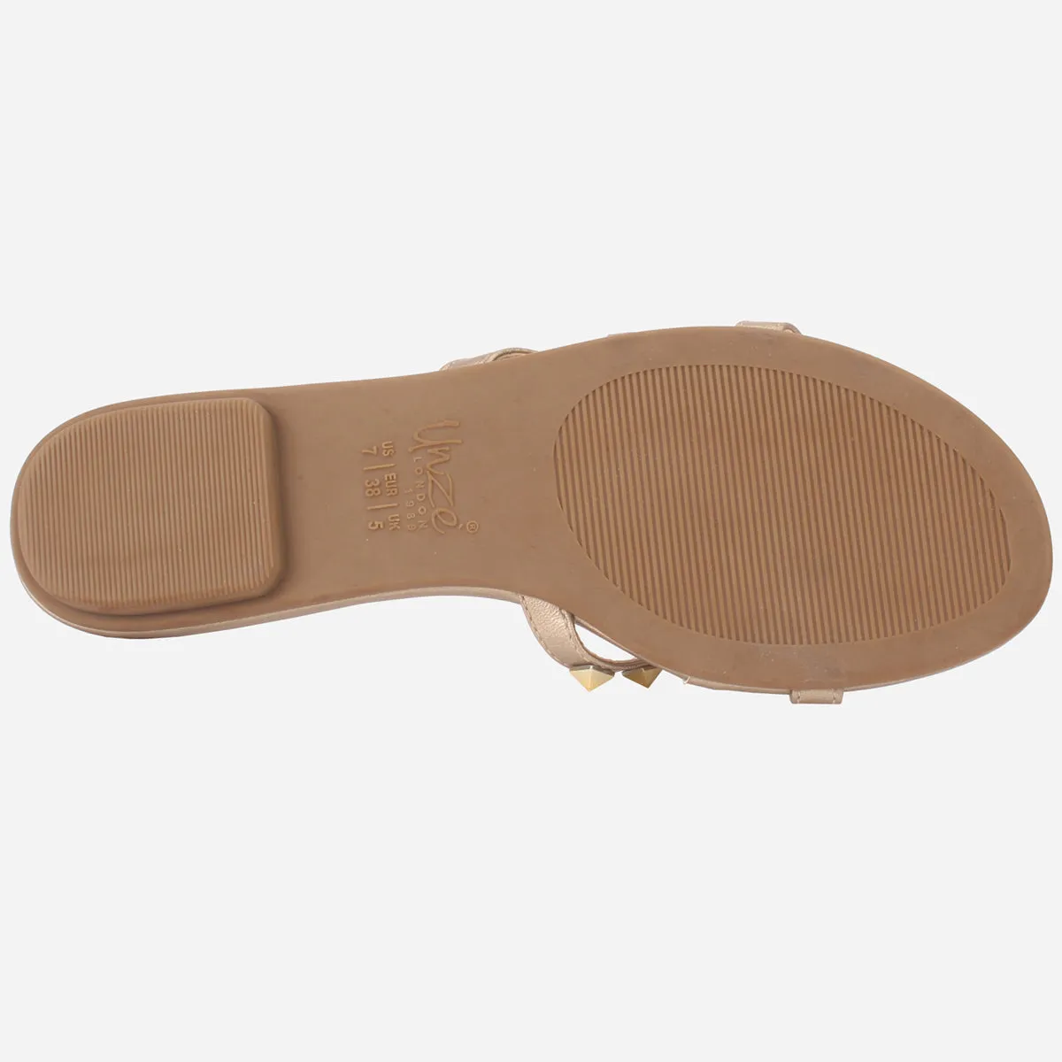 Womens "SKYLER" Stud Adorned Thong Summer Slippers