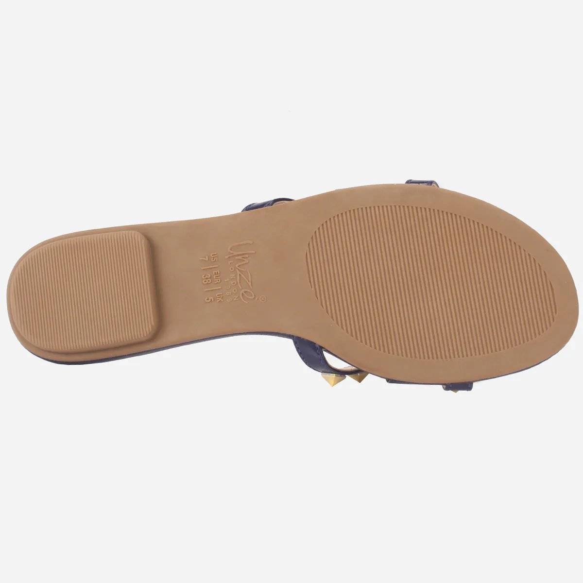 Womens "SKYLER" Stud Adorned Thong Summer Slippers