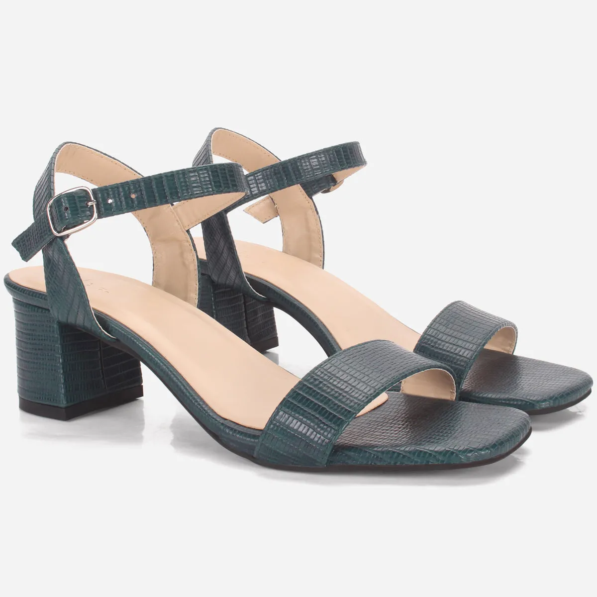 Womens "ZOYIA" Open Toe Block Heeled Sandals