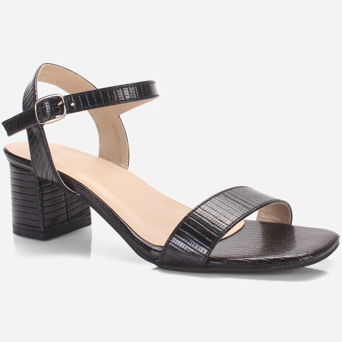 Womens "ZOYIA" Open Toe Block Heeled Sandals