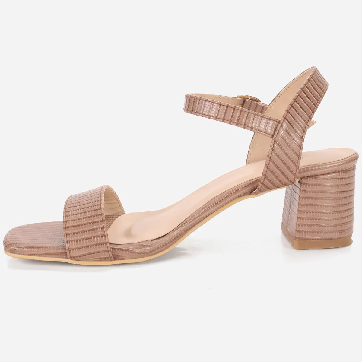 Womens "ZOYIA" Open Toe Block Heeled Sandals