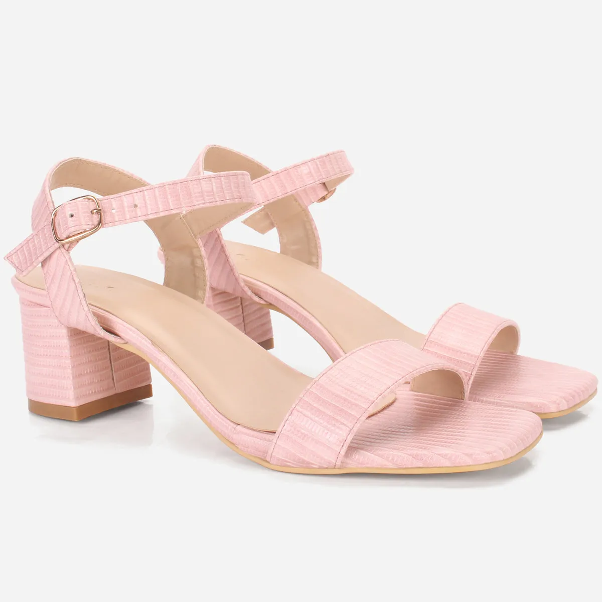 Womens "ZOYIA" Open Toe Block Heeled Sandals