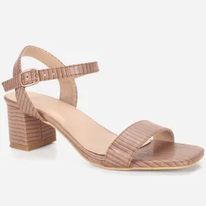 Womens "ZOYIA" Open Toe Block Heeled Sandals