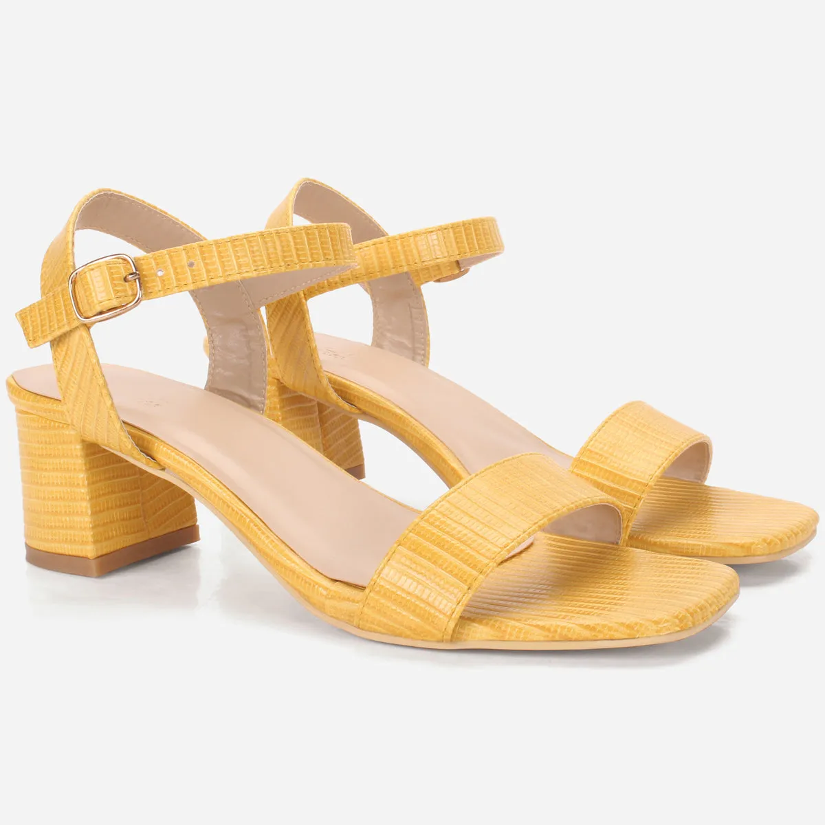 Womens "ZOYIA" Open Toe Block Heeled Sandals