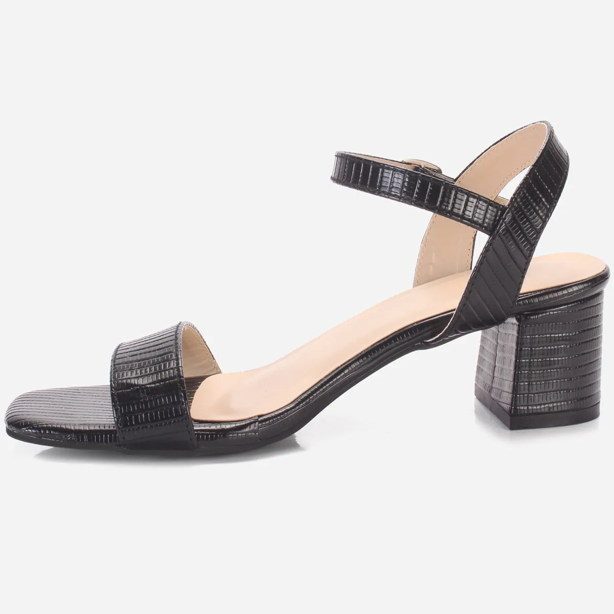 Womens "ZOYIA" Open Toe Block Heeled Sandals