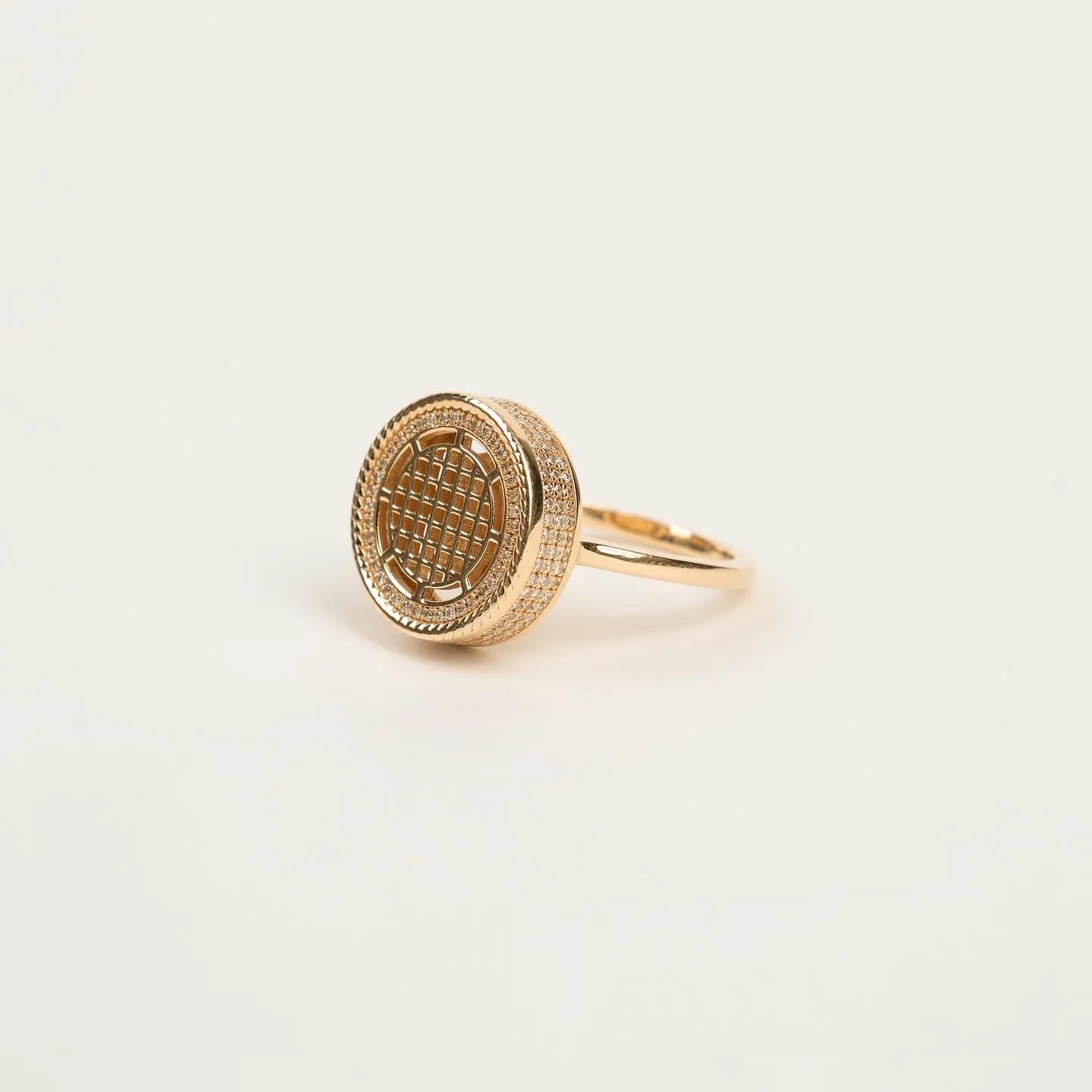 Woven Open Pave Diamond Ring