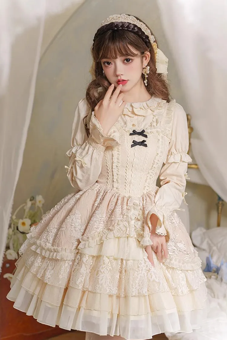Yellow Elegant Ballet Sleeveless Multi-Layer Cake Sweet Lolita Jsk Dress