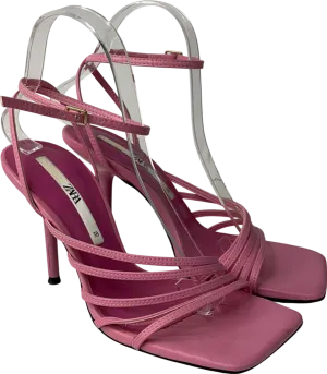ZARA Pink Strappy Heels UK 5 EU 38 👠